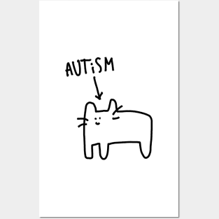 autism cat Posters and Art